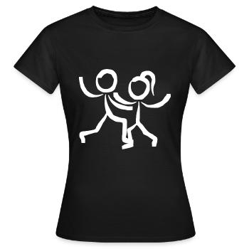 Danse Danseuse Danseuse Couple danse Résumé - T-shirt Femme - noir - Devant - AI Model Female 172 dark (172cm)