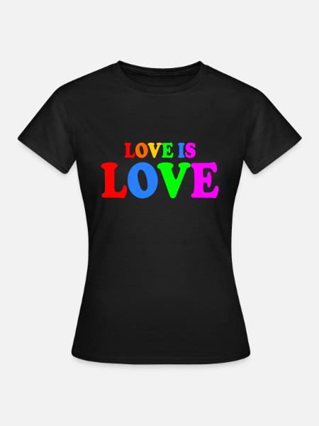 Love is love - Frauen T-Shirt - Schwarz