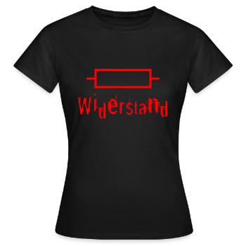 Widerstand - Frauen T-Shirt - Schwarz - Vorne - AI Model Female 172 dark (172cm)