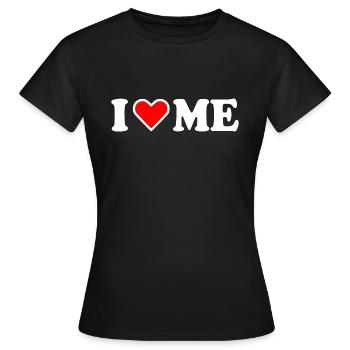 I love me - Frauen T-Shirt - Schwarz - Vorne - AI Model Female 172 dark (172cm)