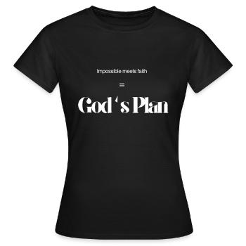 L’impossible rencontre la foi - T-shirt Femme - noir - Devant - AI Model Female 172 dark (172cm)