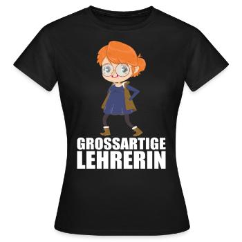Un grand cadeau d’enseignant - T-shirt Femme - noir - Devant - AI Model Female 172 dark (172cm)