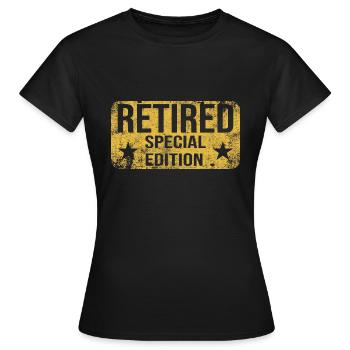 Dépenses spéciales pensions à la retraite - T-shirt Femme - noir - Devant - AI Model Female 172 dark (172cm)