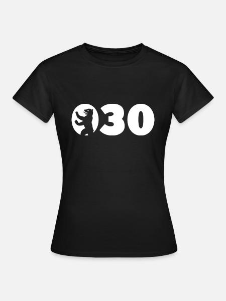030 BERLIN BEAR BLANC - T-shirt Femme - noir