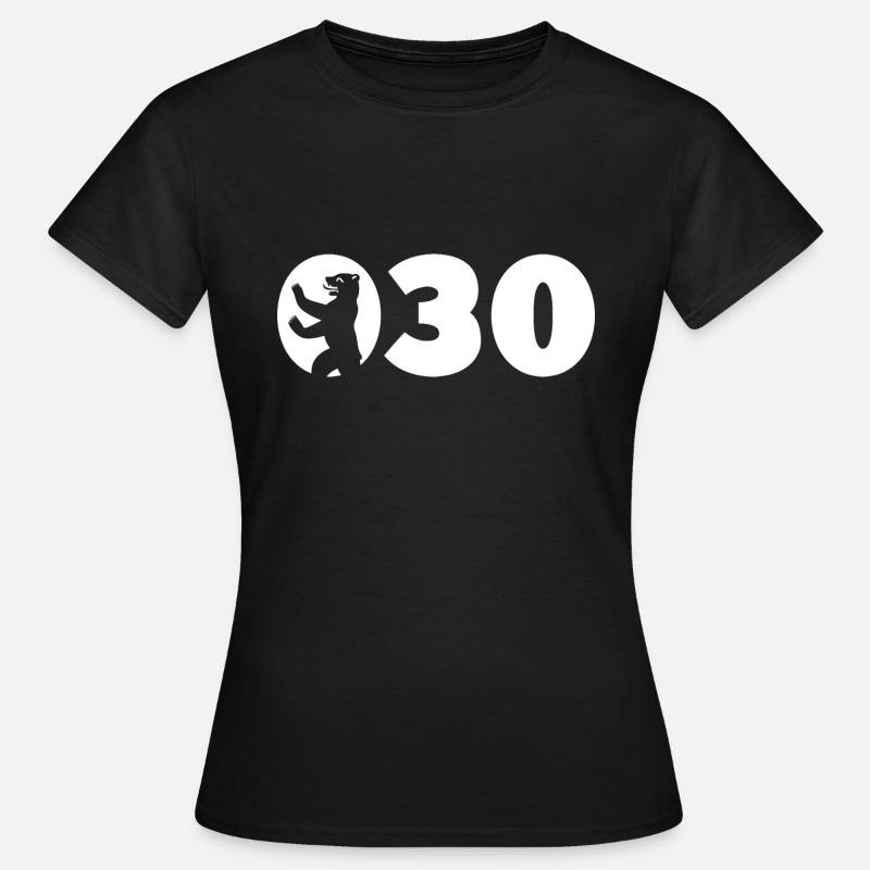 030 BERLIN BEAR WHITE - Women's T-Shirt - black