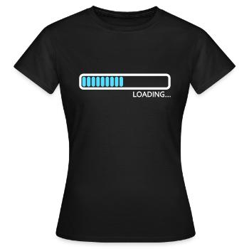 Loading bar Loading - Women's T-Shirt - black - Front - AI Model Female 172 dark (172cm)