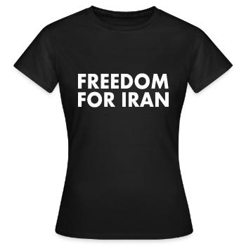 Freedom for iran - Women's T-Shirt - black - Front - AI Model Female 172 dark (172cm)
