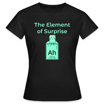 Element Surprise Ah Surprise saying icon - Women's T-Shirt - black - Front - AI Model Female 172 dark (172cm)