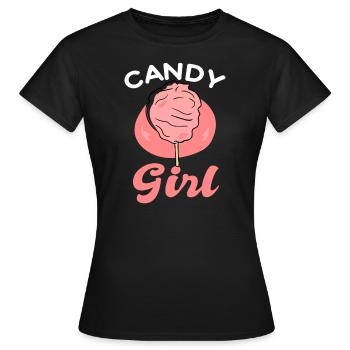 Candy Girl Cotton Candy - Women's T-Shirt - black - Front - AI Model Female 172 dark (172cm)