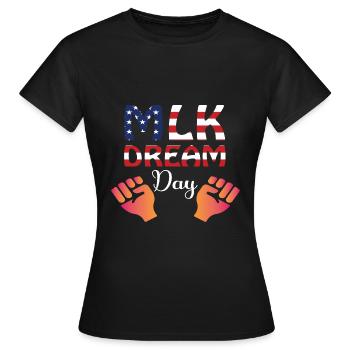 MARTIN LUTHER KING - T-shirt Femme - noir - Devant - AI Model Female 172 dark (172cm)
