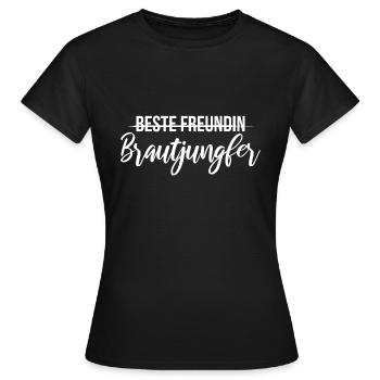 Wedding bachelor party best friend - Women's T-Shirt - black - Front - AI Model Female 172 dark (172cm)
