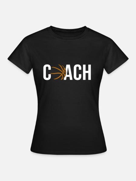 Coach Basketbal - Dame-T-shirt - sort