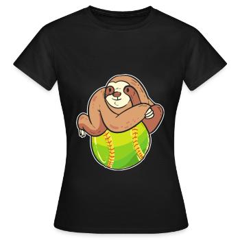 Softball Softball-Spieler - Frauen T-Shirt - Schwarz - Vorne - AI Model Female 172 dark (172cm)