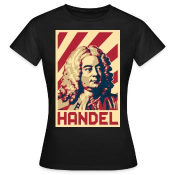 Georg Friedrich Händel - Frauen T-Shirt - Schwarz - Vorne - AI Model Female 172 dark (172cm)
