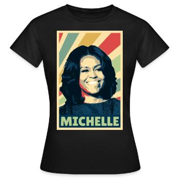 Michelle Obama Vintage Colores - T-shirt Femme - noir - Devant - AI Model Female 172 dark (172cm)