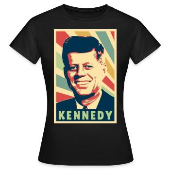 John F Kennedy Vintage Colores - T-shirt Femme - noir - Devant - AI Model Female 172 dark (172cm)