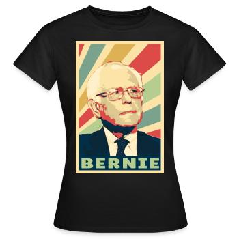 Bernie Sanders Vintage Farben - Frauen T-Shirt - Schwarz - Vorne - AI Model Female 172 dark (172cm)