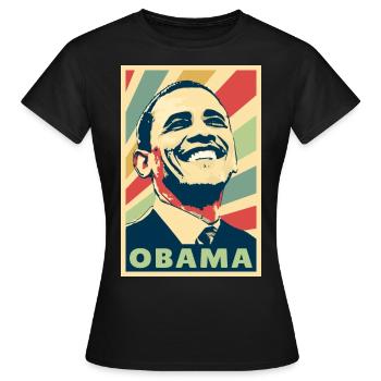 Barack Obama Vintage Colores - T-shirt Femme - noir - Devant - AI Model Female 172 dark (172cm)
