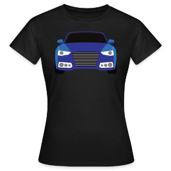 Blaues Auto graphic design - Frauen T-Shirt - Schwarz - Vorne - AI Model Female 172 dark (172cm)