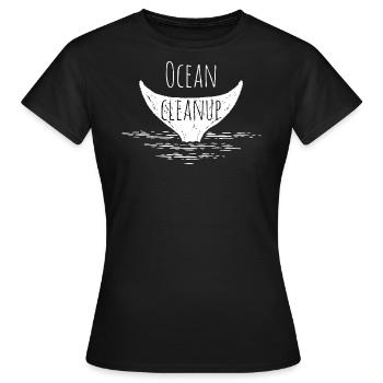 Ocean Cleanup - Women's T-Shirt - black - Front - AI Model Female 172 dark (172cm)