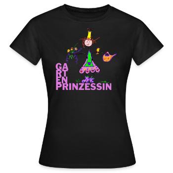 Garden princess with rubber boots - Women's T-Shirt - black - Front - AI Model Female 172 dark (172cm)