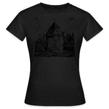 Radevormwald historisches Gartenhaus - Heimat - Frauen T-Shirt - Schwarz - Vorne - AI Model Female 172 dark (172cm)