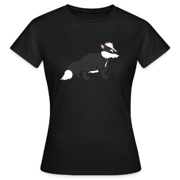 Putois - T-shirt Femme - noir - Devant - AI Model Female 172 dark (172cm)