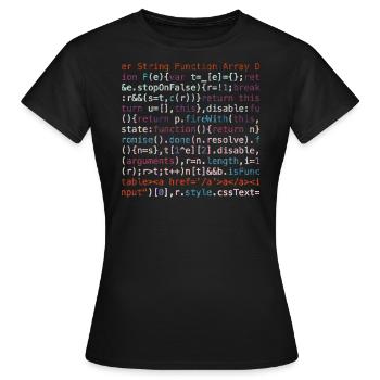 Chemise de programmeur - T-shirt Femme - noir - Devant - AI Model Female 172 dark (172cm)