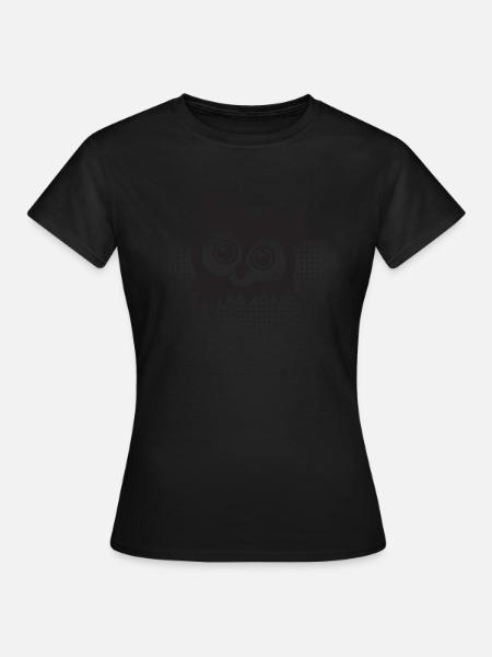 Testa di gufi divertenti - Maglietta da donna - nero