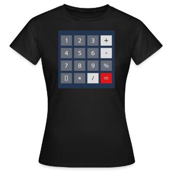calculatrice de poche - T-shirt Femme - noir - Devant - AI Model Female 172 dark (172cm)