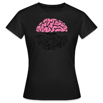 cerveau - T-shirt Femme - noir - Devant - AI Model Female 172 dark (172cm)