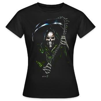 23F 0016 b - T-shirt Femme - noir - Devant - AI Model Female 172 dark (172cm)
