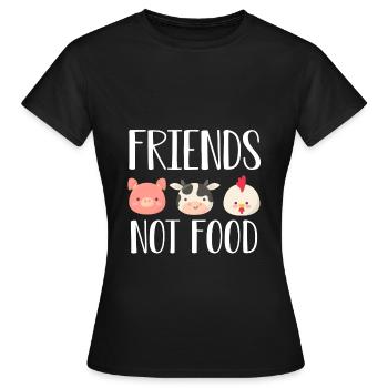 Bien-être végétalien - T-shirt Femme - noir - Devant - AI Model Female 172 dark (172cm)