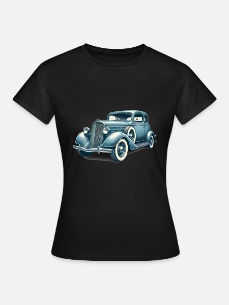 Oldtimer Oldtimer Illustration - Frauen T-Shirt - Schwarz