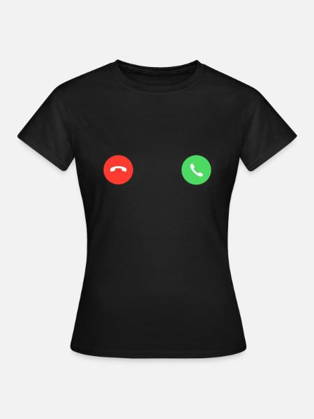 Incoming Call - Frauen T-Shirt - Schwarz