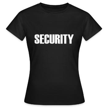 Sécurité - T-shirt Femme - noir - Devant - AI Model Female 172 dark (172cm)