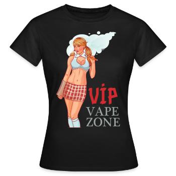 VAPE GIRL avec jupe et chaussettes - T-shirt Femme - noir - Devant - AI Model Female 172 dark (172cm)