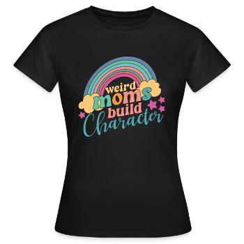 #MOMLIFE Mama Design Mutterherz Mutterlieb - Frauen T-Shirt - Schwarz - Vorne - AI Model Female 172 dark (172cm)