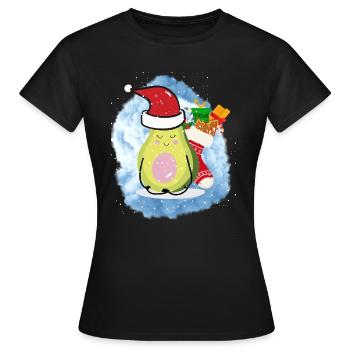 Yoga à Noël - T-shirt Femme - noir - Devant - AI Model Female 172 dark (172cm)