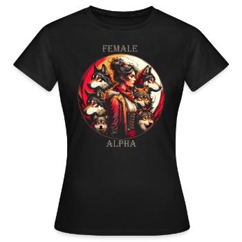 Essence d’ alpha - T-shirt Femme - noir - Devant - AI Model Female 172 dark (172cm)