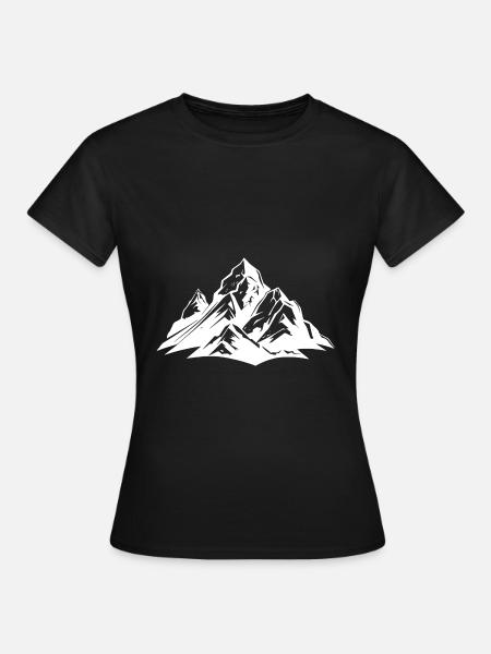 Berge Symbol - Frauen T-Shirt - Schwarz