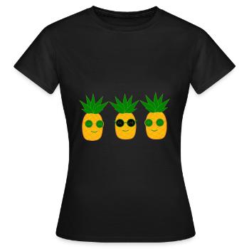 Pineapple Summer Festival - Women's T-Shirt - black - Front - AI Model Female 172 dark (172cm)