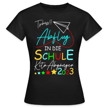 Kita Abgänger 2023 - Frauen T-Shirt - Schwarz - Vorne - AI Model Female 172 dark (172cm)