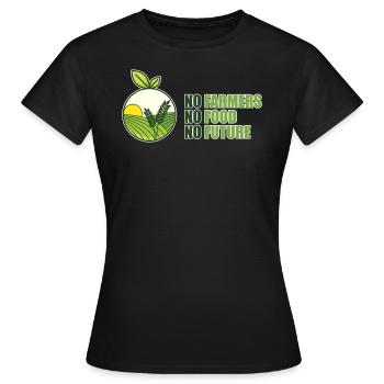 No Farmers - No Food - No Future - Women's T-Shirt - black - Front - AI Model Female 172 dark (172cm)
