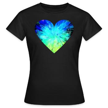Coeur Coeur Amour Amour - T-shirt Femme - noir - Devant - AI Model Female 172 dark (172cm)