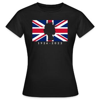 RIP Queen Uk Drapeau - T-shirt Femme - noir - Devant - AI Model Female 172 dark (172cm)