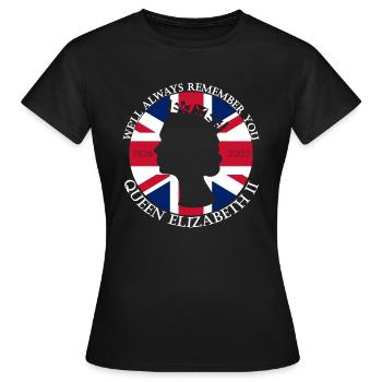 RIP Queen wir werden uns immer an dich erinnern - Frauen T-Shirt - Schwarz - Vorne - AI Model Female 172 dark (172cm)