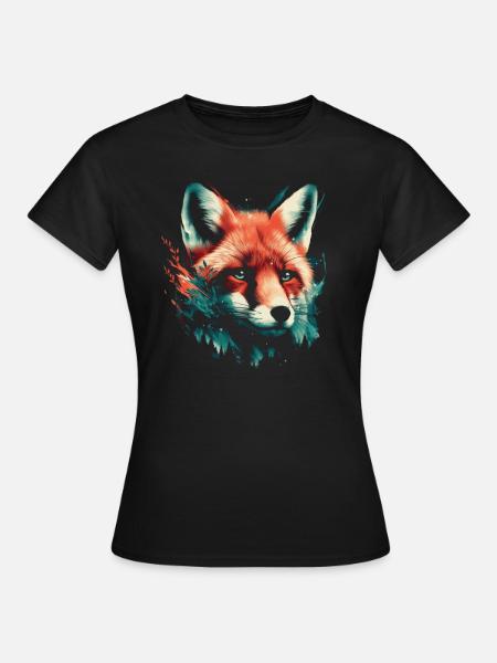 Fuchs Rotfuchs - Frauen T-Shirt - Schwarz