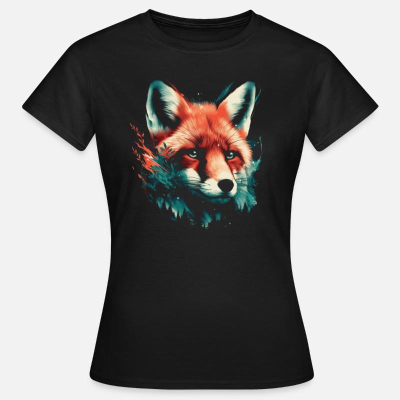 Fuchs Rotfuchs - Frauen T-Shirt - Schwarz