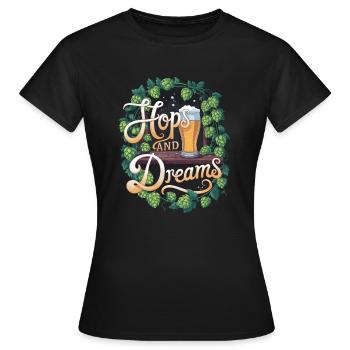 Hops And Dreams - Women's T-Shirt - black - Front - AI Model Female 172 dark (172cm)